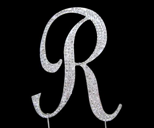 Large Diamante Letter - R - Click Image to Close